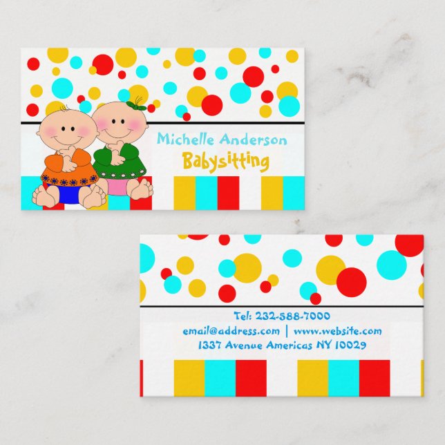 Baby care & shop business card (Front/Back)