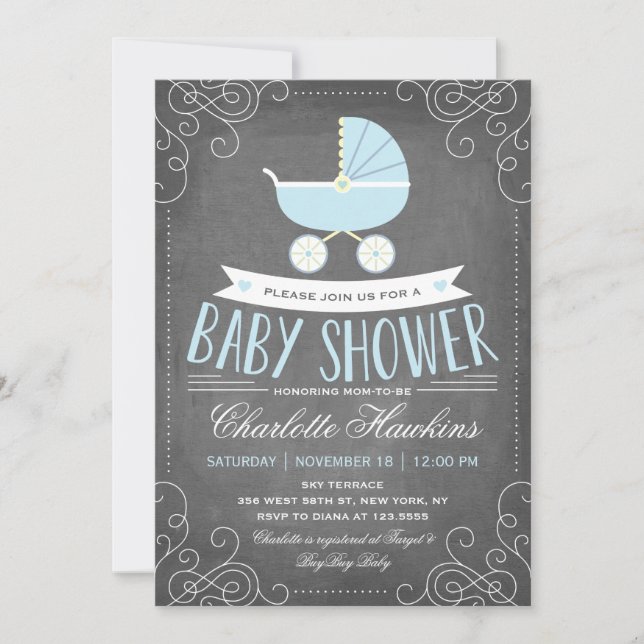 Baby Carriage | Baby Shower Invitation (Front)