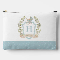 Baby Carriage Crest Monogram | Blue Baby