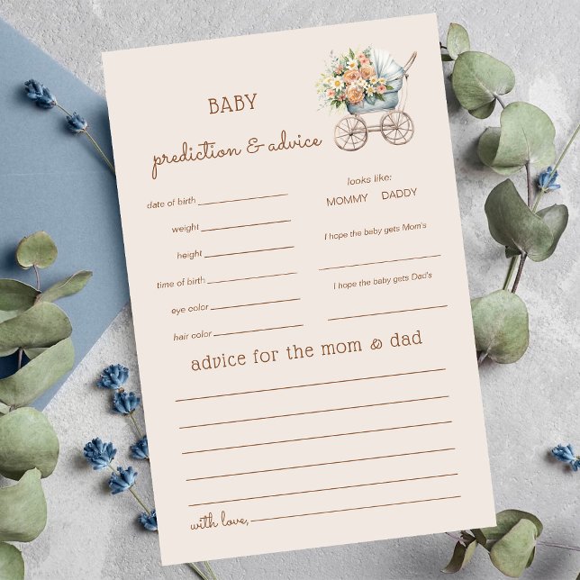Baby Carriage Prediction and Advice Game Card (Creator Uploaded)