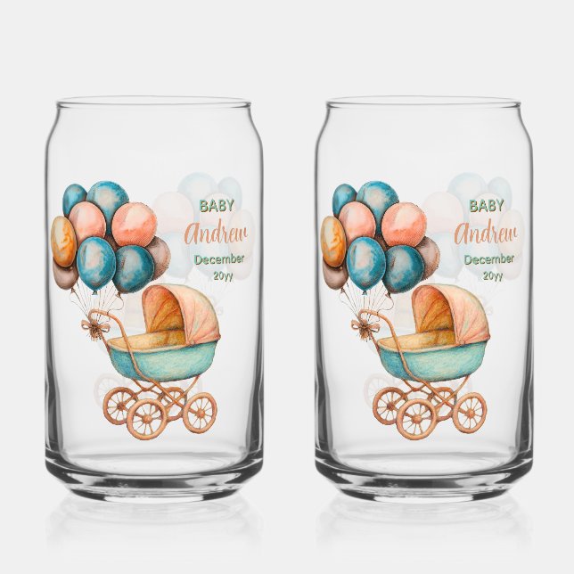 Baby Carriage Soda Glass (Front)
