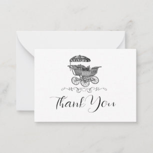 Baby Carriage Thank You Card