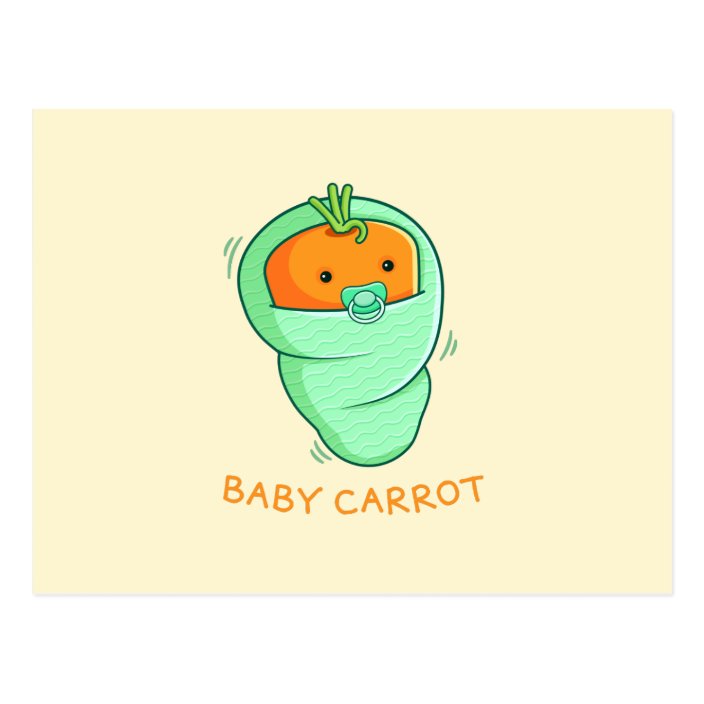Baby Carrot Pun Postcard Zazzle.co.uk