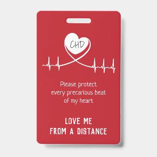 Baby Carseat CHD Alert Badge ID Badge