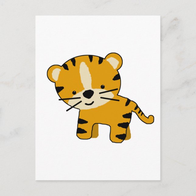 Baby Cartoon Tiger Boy Postcard (Front)