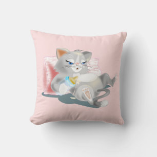 Baby Cat Funny Throw Pillow - Customisable