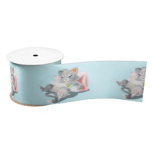 Baby Cat Ribbon - Your Colours - Text Satin Ribbon