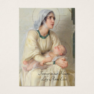 Baby Catholic Funeral Memorial Holy Card -