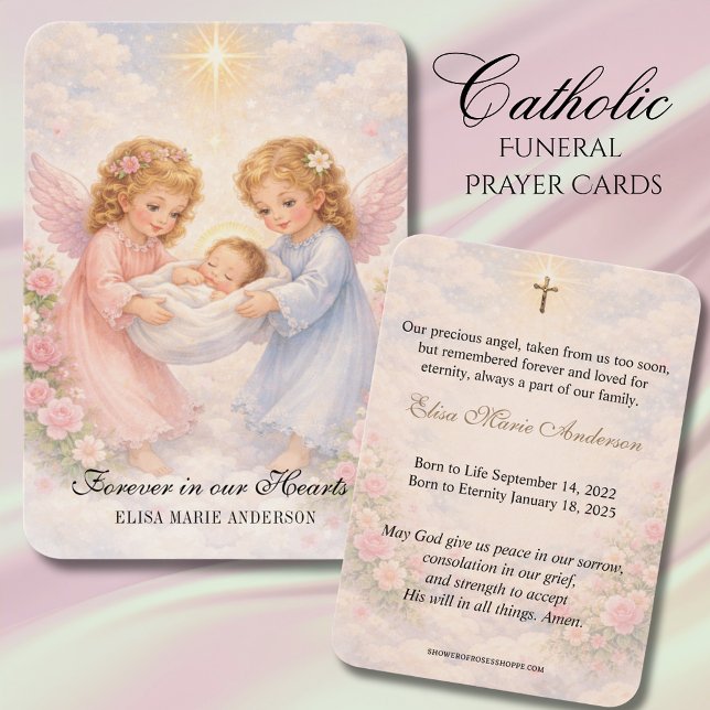 Baby Catholic Funeral Memorial Holy Card - (Creator Uploaded)