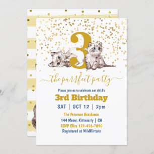 Baby Cats Perfect Party Child's Birthday Invitation