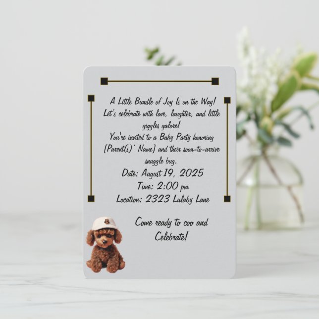 Baby Celebration & Announcement Invitation (Standing Front)