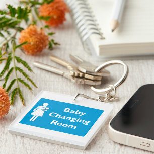 Baby Changing Room Sign Key Ring