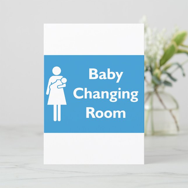 Baby Changing Room Sign with Parent and Infant  Invitation (Creator Uploaded)