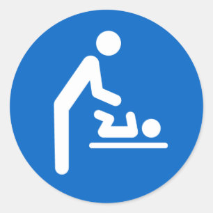 Baby changing station symbol stickers