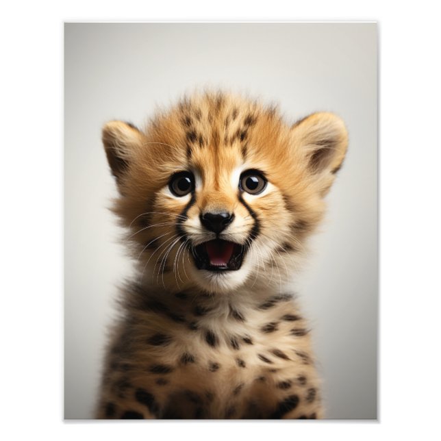 Baby Cheetah Art Print | Safari Nursery Art (Front)