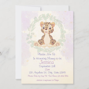 Baby Cheetah Baby Shower Invite