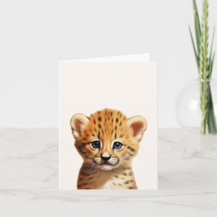 Baby Cheetah Portrait Card