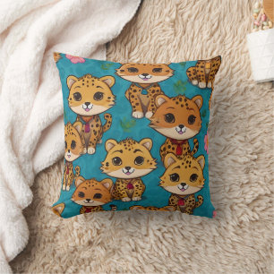 Baby Cheetah Sitting Print Cushion
