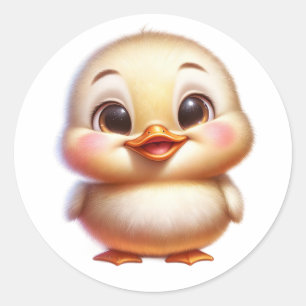 Baby Chick Classic Round Sticker