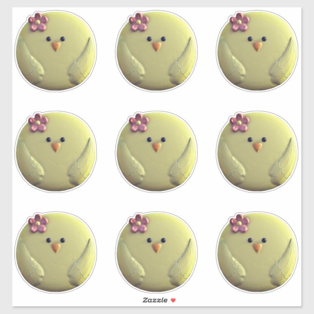 Baby chick cute yellow and pink chicken (Sheet)