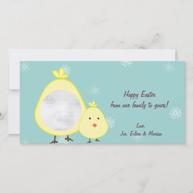 Baby Chick Easter Photo Cards (Front)