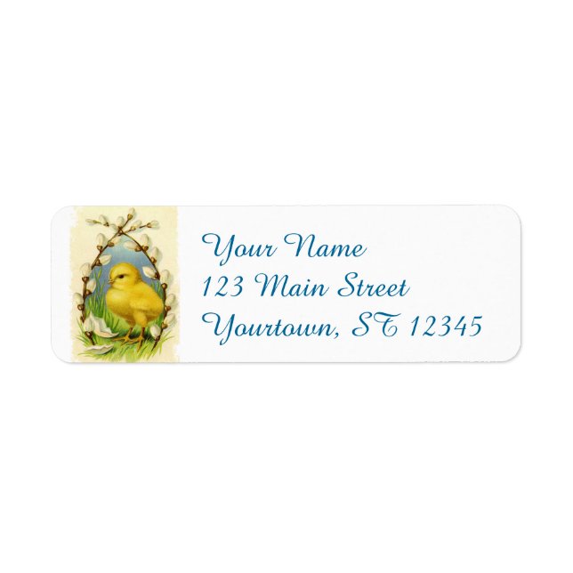 Baby Chick Easter Return Address Labels (Front)