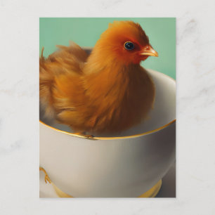 Baby Chick in a Teacup Postcard