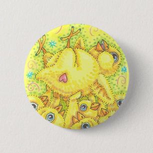 BABY CHICK ROCK & ROLL SPRING MOSH PIT BUTTON Rnd