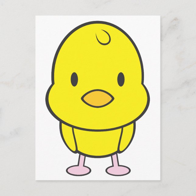 Baby Chicken Cartoon Postcard (Front)