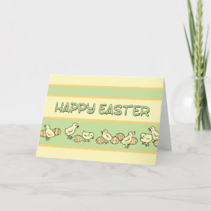 Baby Chickens Happy Easter Card