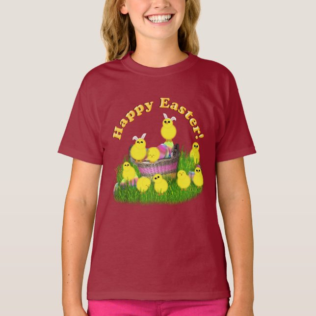 Baby Chicks Easter Basket T-Shirt (Front)