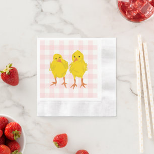 Baby Chicks Painting Easter Peeps Napkin
