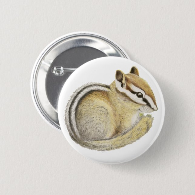 Baby Chipmunk 6 Cm Round Badge (Front & Back)