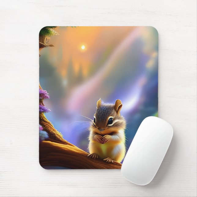 Baby Chipmunk Mouse Mat (With Mouse)