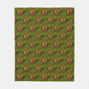 Baby Chipmunks Animal Nature Art Pattern Fleece Blanket