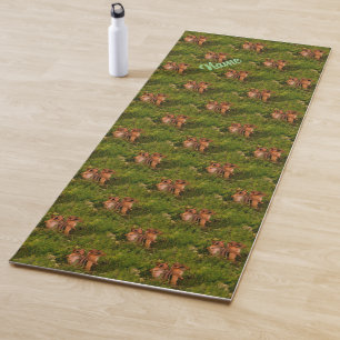 Baby Chipmunks Animal Nature Art   Yoga Mat