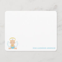 Baby Christening Flat Thank You Notes