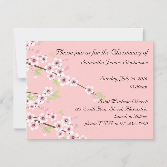 Baby Christening Invitation (Front)
