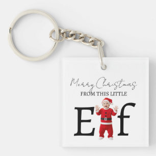 Baby Christmas Child Elf Holiday  Key Ring