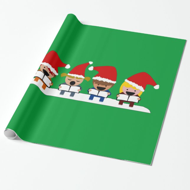 Baby Christmas Choir Wrapping Paper (Unrolled)