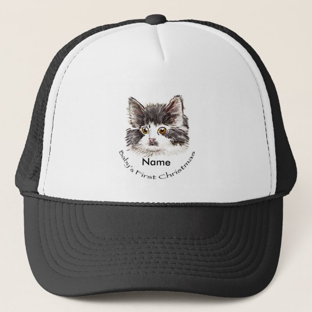 Baby Christmas Kitten  hat (Front)