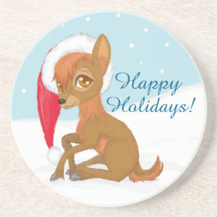 Baby Christmas Reindeer Coaster