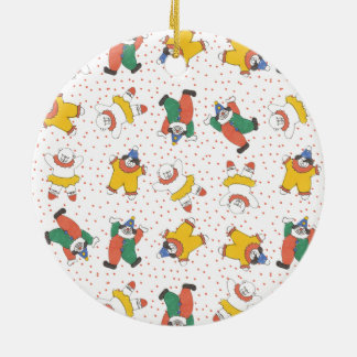 Baby Circus Animals Illustration Pattern Ceramic Tree Decoration