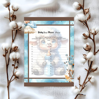 Baby Circus_  Baby Boy Name Race Game Custom Letterhead