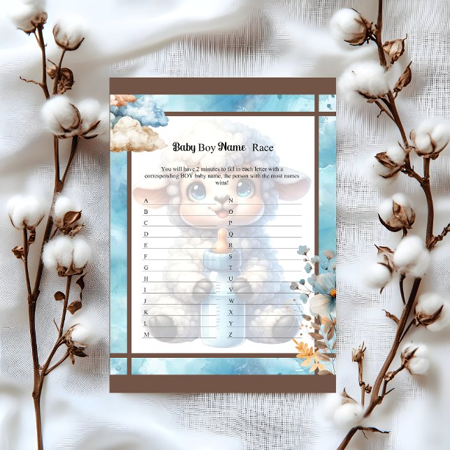 Baby Circus_  Baby Boy Name Race Game Custom Letterhead (Creator Uploaded)