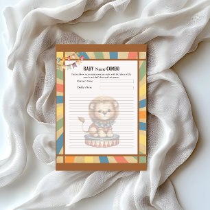 Baby Circus_  Baby Name Combo Shower game Custom Letterhead