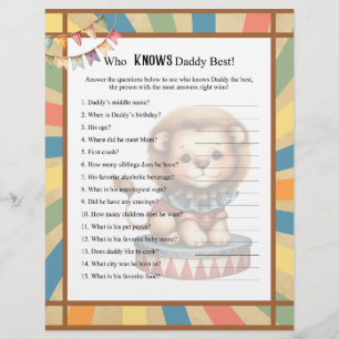 Baby Circus_  Knows Daddy Best Game Custom Letterhead