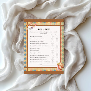 Baby Circus_ Over or Under Baby Shower game Custom Letterhead