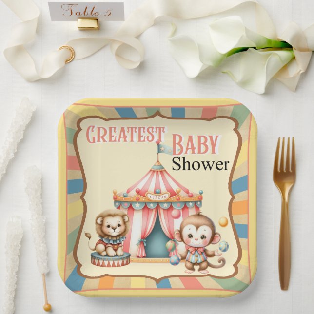 Baby Circus Paper Plate (Wedding)