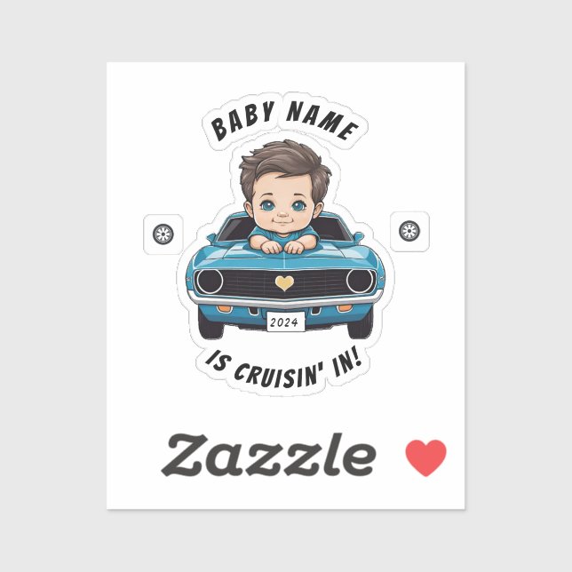 Baby Classic Race Car Theme Sticker (Sheet)